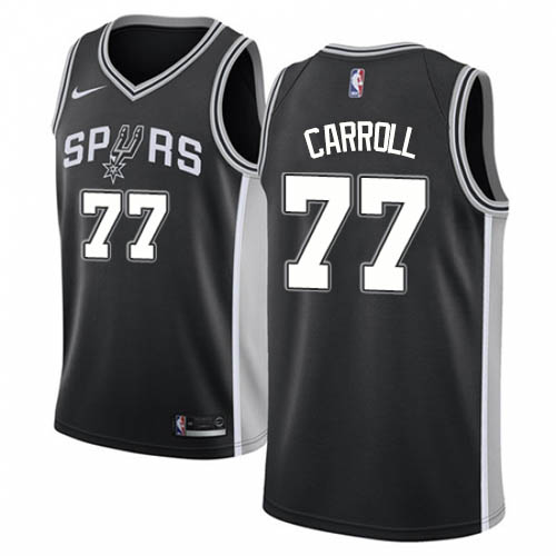 Spurs #77 DeMarre Carroll Black Swingman Icon Edition Jersey - Zenithce