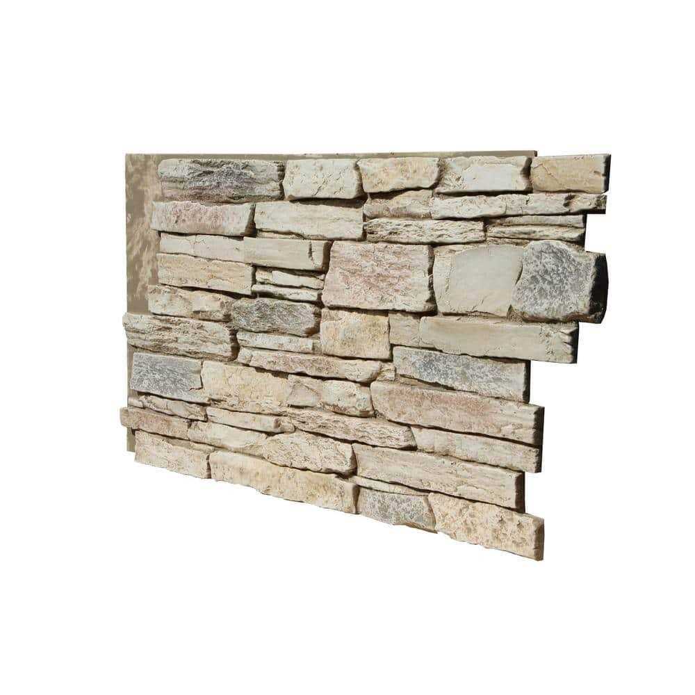 TRITAN BP Ledge Stone 48 in. x 24.25 in. Polyurethane Interlocking Siding Panel - Zenithce