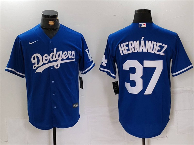 Los Angeles Dodgers #37 Teoscar Hernández Blue Cool Base Stitched Jersey - Zenithce