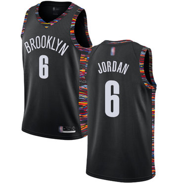 Nets #6 DeAndre Jordan Black Swingman City Edition 2018-19 Jersey - Zenithce