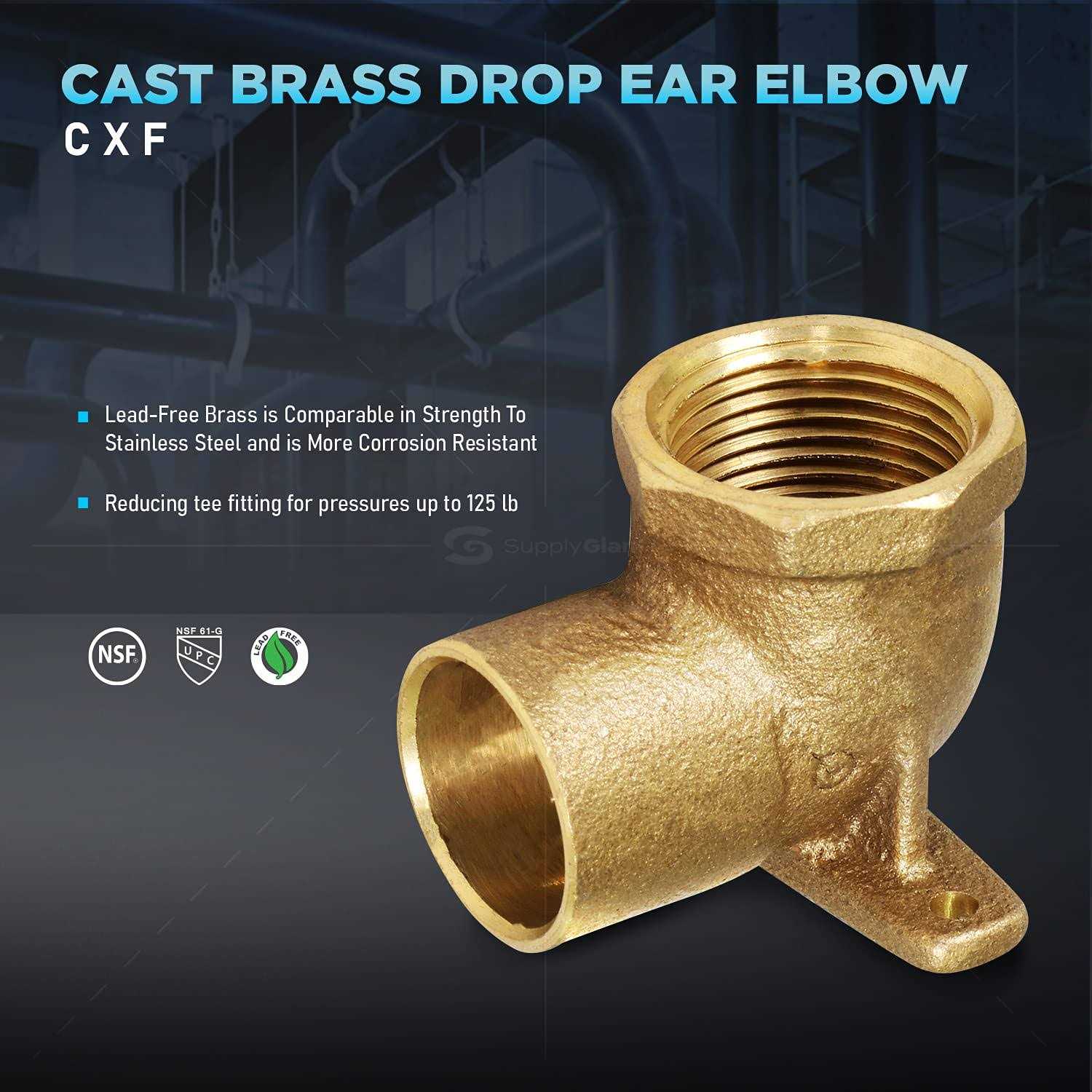 Supply Giant Nominal Diameter Lead-Free Cast Brass 90 Elbow with Sweat Socket and Female Threaded Connect - Zenithce