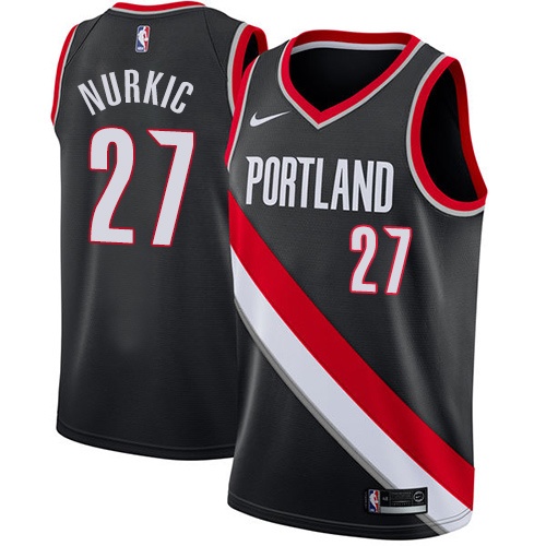 Blazers #27 Jusuf Nurkic Black Swingman Icon Edition Jersey - Zenithce