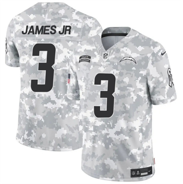 Los Angeles Chargers #3 Derwin James Jr. Arctic Camo 2024 F.U.S.E. Salute To Service Limited Stitched Jersey - Zenithce
