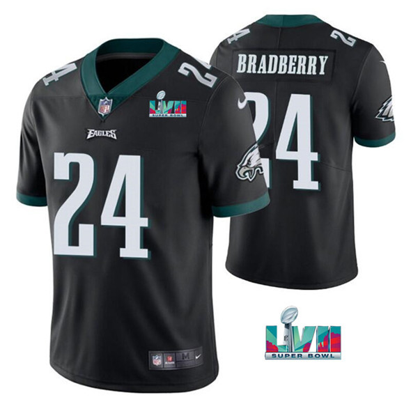 Philadelphia Eagles #24 James Bradberry Black Super Bowl LVII Vapor Untouchable Limited Stitched Jersey - Zenithce