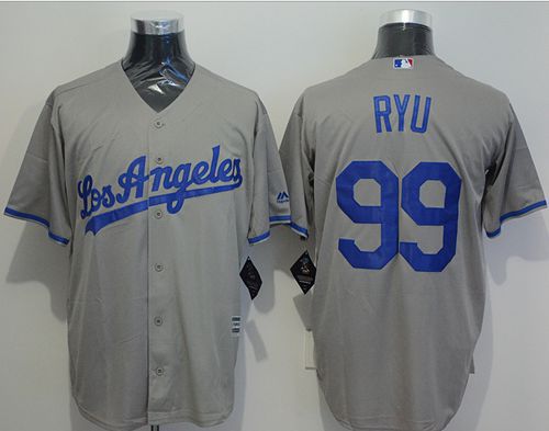 Dodgers #99 Hyun-Jin Ryu Grey New Cool Base Stitched Jersey - Zenithce