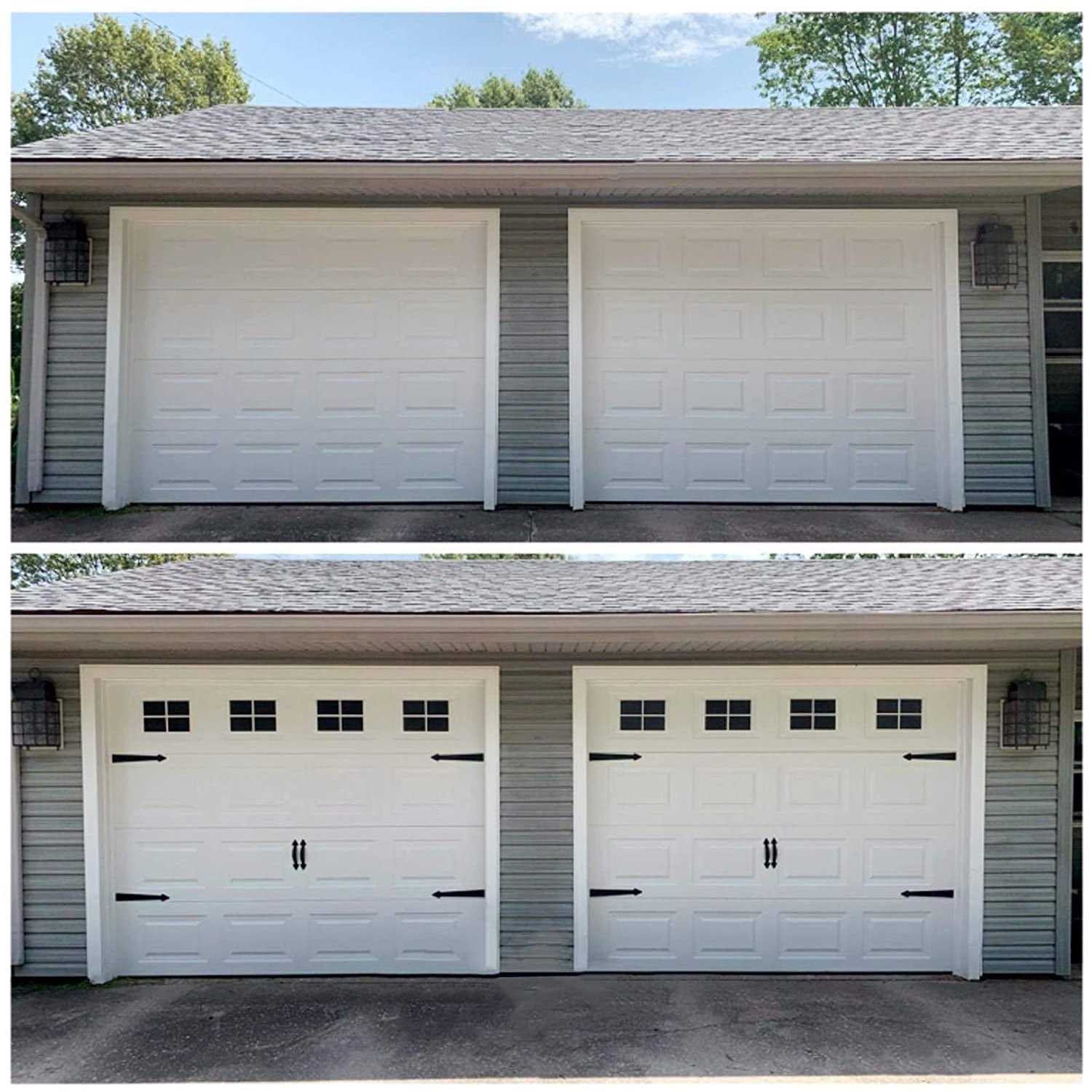 Yurroad 2 Car Garage Kits 32 Pcs Household Easy Installation Magnetic Windows Panels For Car Garage Door Panes Fake Faux Magnetic Windows Decorative - Zenithce