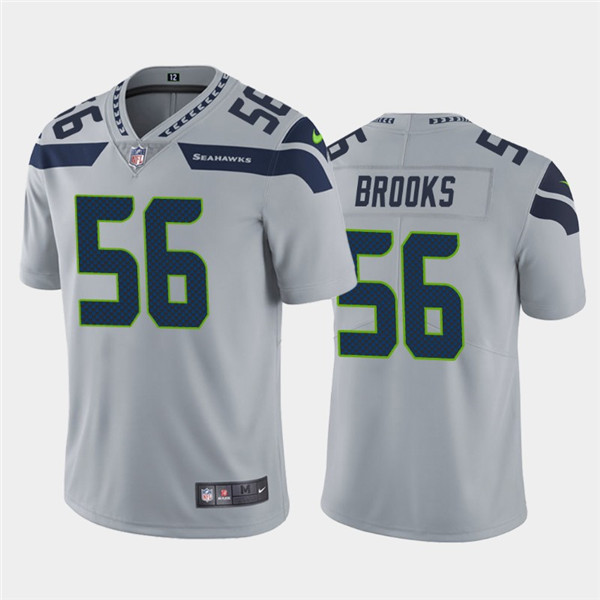 Seattle Seahawks #56 Jordyn Brooks Gray Vapor Untouchable Limited Stitched Jersey - Zenithce