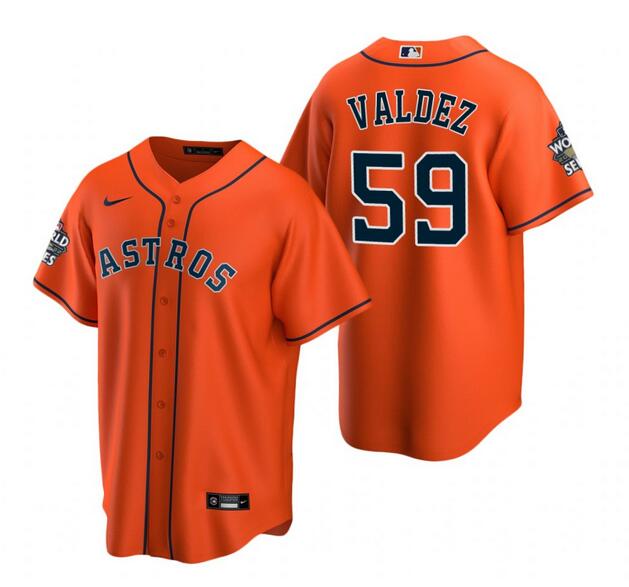 Houston Astros #59 Framber Valdez Orange Cool Base Stitched Jersey - Zenithce