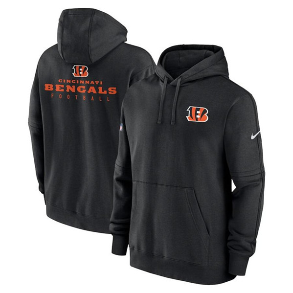 Cincinnati Bengals Black Sideline Club Fleece Pullover Hoodie - Zenithce