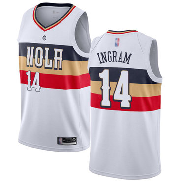 Pelicans #14 Brandon Ingram White Swingman Earned Edition Jersey - Zenithce