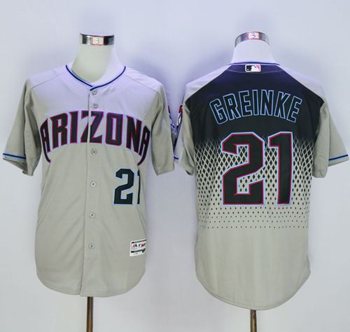 Diamondbacks #21 Zack Greinke Gray Capri New Cool Base Stitched Jersey - Zenithce