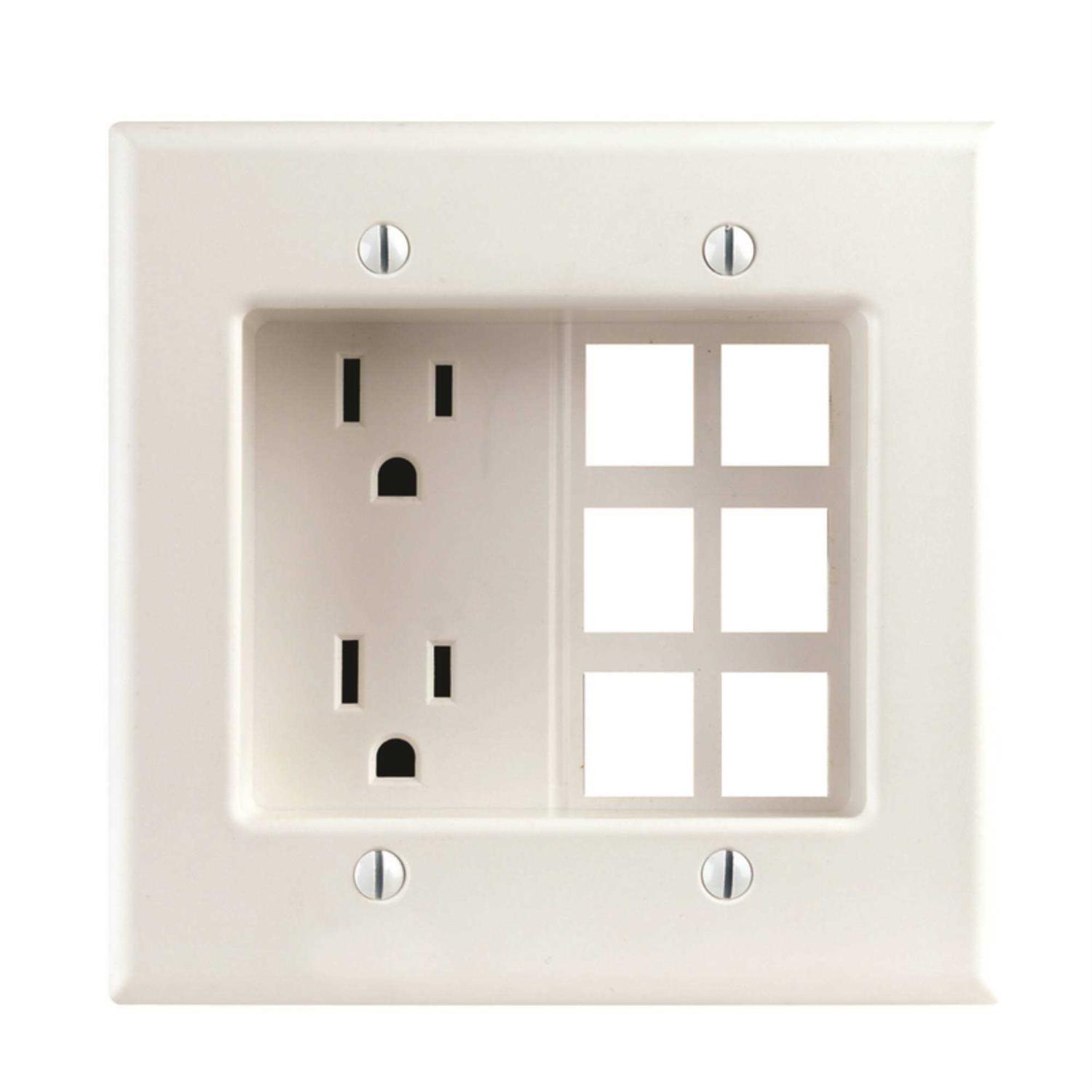 Leviton 688-W Clock Hanger Receptacle-Nm15-1R - MT - Zenithce