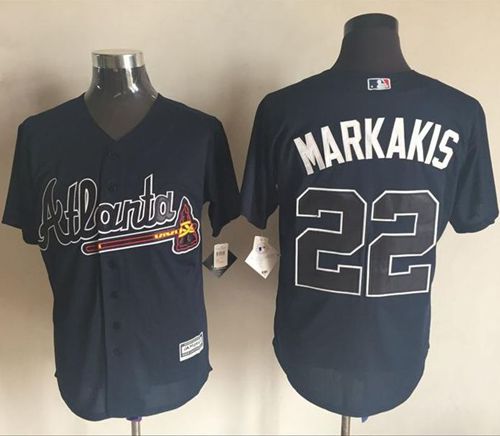 Braves #22 Nick Markakis Blue New Cool Base Stitched Jersey - Zenithce