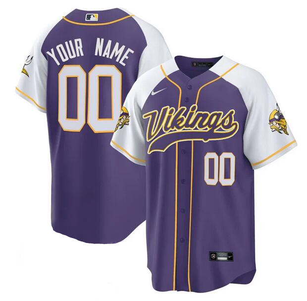 Minnesota Vikings Custom Purple White Cool Base Stitched Jersey - Zenithce
