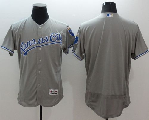 Royals Blank Grey Flexbase Authentic Collection Stitched Jersey - Zenithce