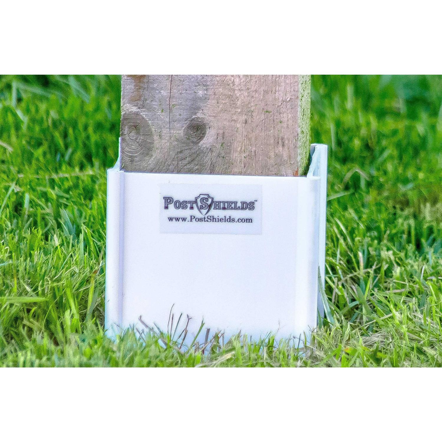 Post Shields 6 in. H x 4 in. W x 4 in. L Plastic Fence Post Protection - Zenithce