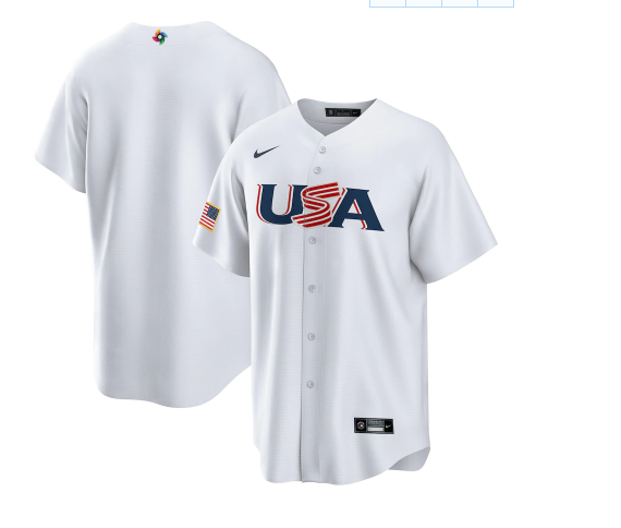 USA Blank 2023 White World Classic Stitched Jersey - Zenithce