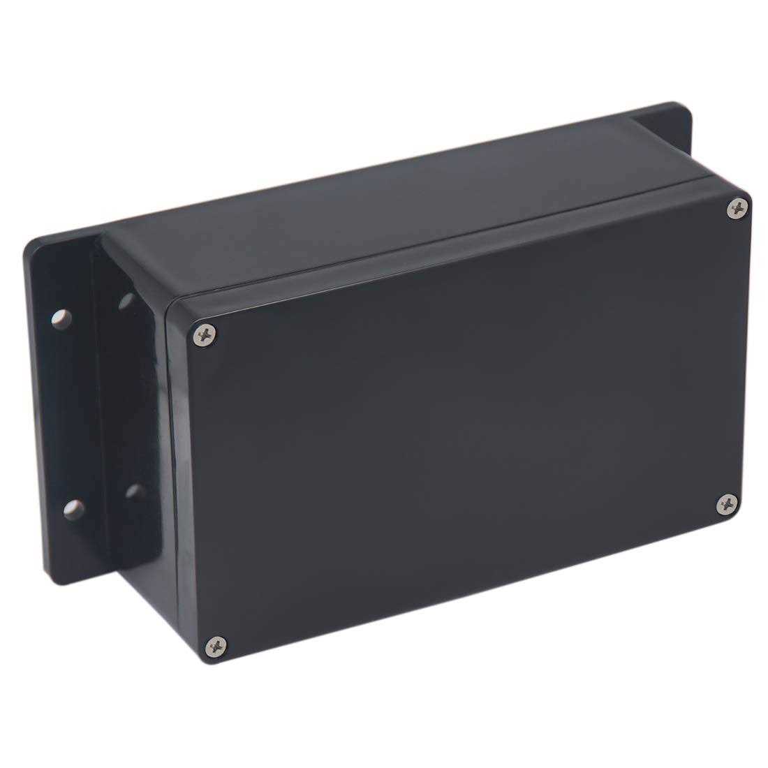 Raculety 2 Pack Project Box Ip65 Waterproof Junction Box Abs Plastic Black Electrical Boxes Diy Electronic Project Case Power Enclosure - Zenithce