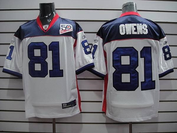 Buffalo Bills #81 Terrell Owens White Stitched Baseball Jersey - Zenithce