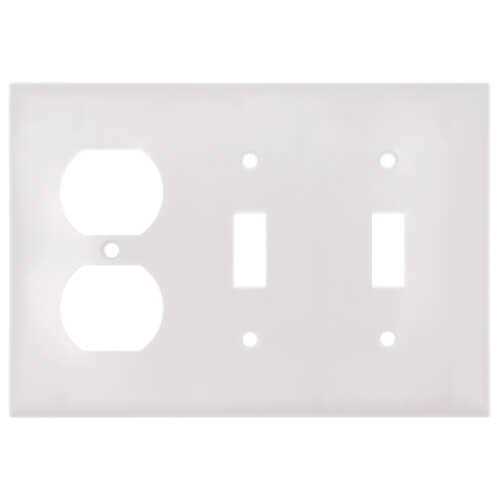 Leviton White 3-Gang 1-Toggle/2-Duplex Wall Plate 88047 - Zenithce
