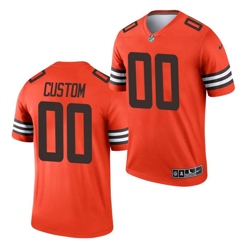 Cleveland Browns Customized Orange Inverted Legend Football Jersey - Zenithce