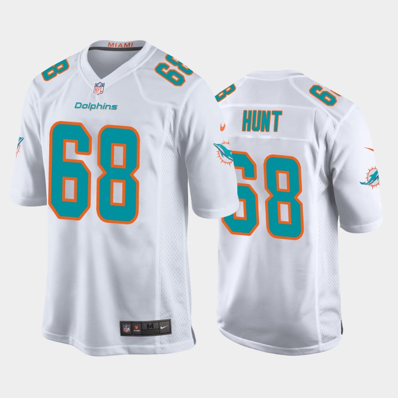 Miami Dolphins #68 Robert Hunt 2020 White Stitched Jersey - Zenithce