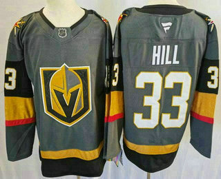 Vegas Golden Knights #33 Adin Hill Gray Authentic Jersey - Zenithce