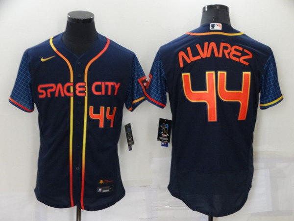 Houston Astros #44 Yordan Alvarez 2022 Navy City Connect Flex Base Stitched Baseball Jersey - Zenithce
