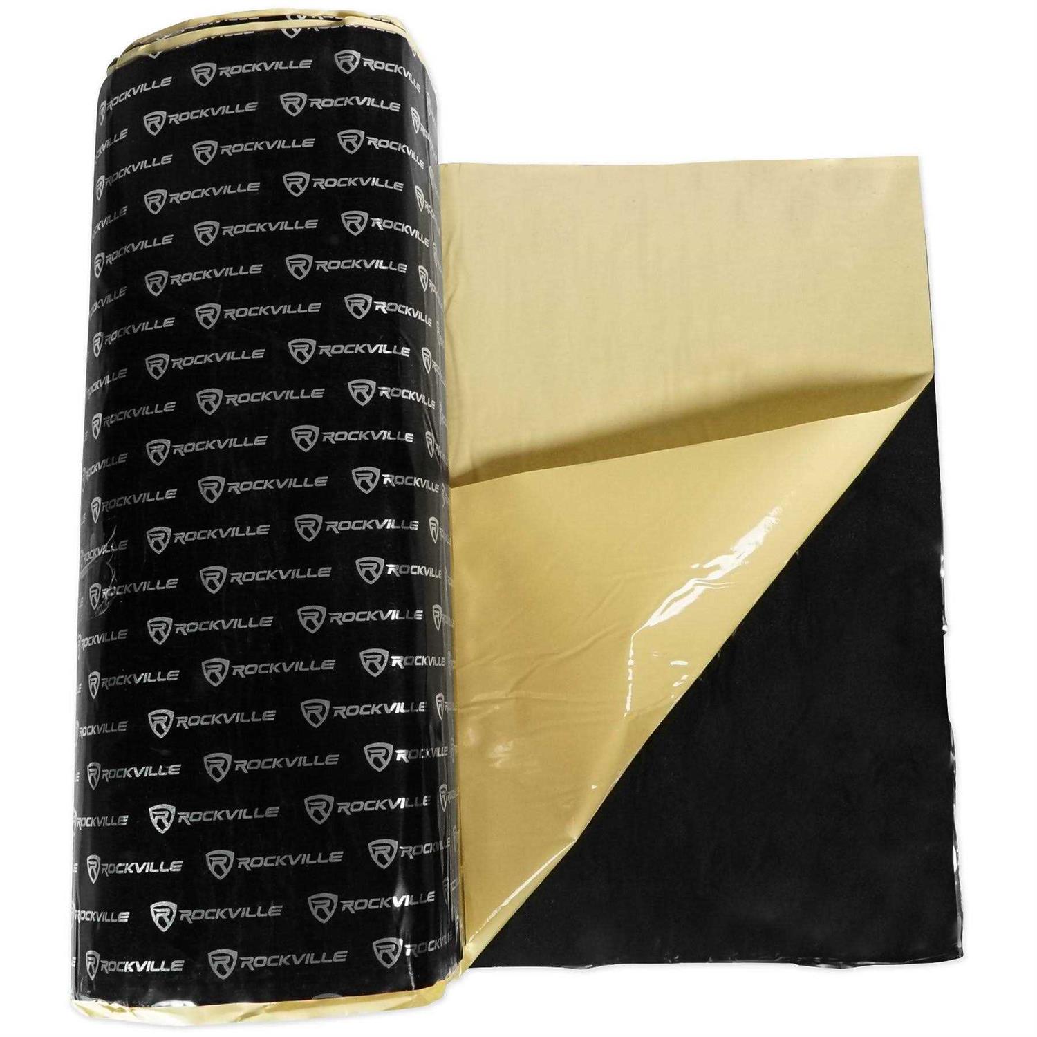 Rockville Rockmat 50 SqFt Butyl Rubber Sound Deadener Material Bulk Car Kit - Zenithce