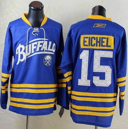 Sabres #15 Jack Eichel Light Blue New Third Stitched Jersey - Zenithce