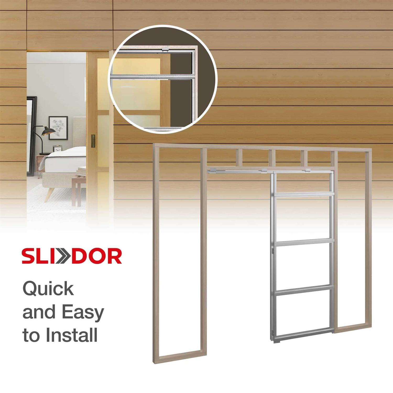 Sliding Standard Double Barn Door Hardware Kit Lazio Track Length - Zenithce