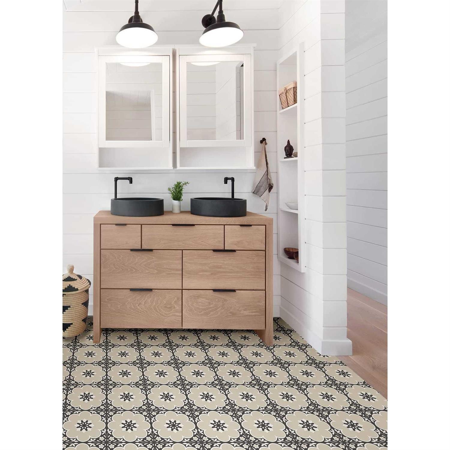 FloorPops 12-in by 12 Daphne Vinyl Peel & Stick Floor Tiles - Zenithce