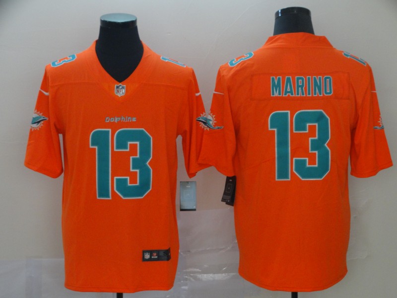 Miami Dolphins #13 Dan Marino Orange Inverted Legend Stitched Jersey - Zenithce
