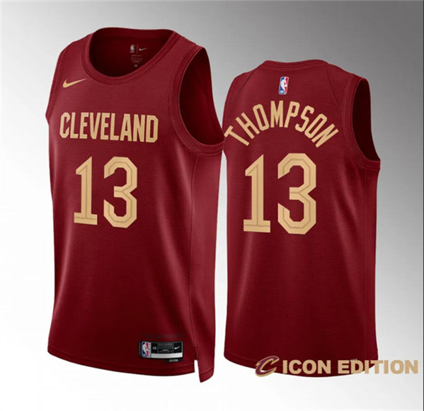 Cleveland Cavaliers #13 Tristan Thompson Wine Icon Edition Stitched Jersey - Zenithce