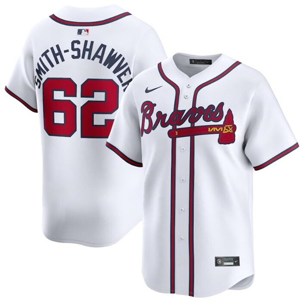 Atlanta Braves #62 AJ Smith-Shawver White 2024 Home Limited Stitched Jersey - Zenithce