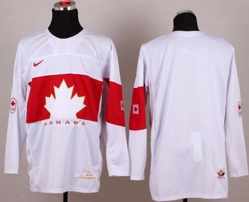 Olympic 2014 CA. Blank White Stitched Jersey - Zenithce
