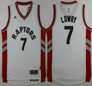 Toronto Raptors #7 Kyle Lowry Revolution 30 Swingman 2015-16 New White Jersey - Zenithce