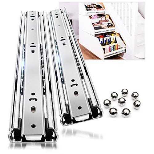 YENUO Heavy Duty Drawer Runners Slides with Lock 400 500 600 700 800 900 1000 Full Extension Ball Bearing Rails - Zenithce