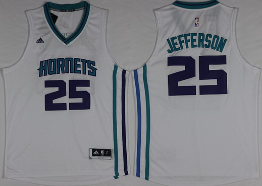 Charlotte Hornets #25 Al Jefferson Revolution 30 Swingman 2015 New White Jersey - Zenithce