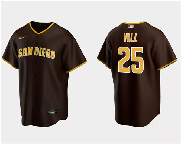 San Diego Padres #25 Tim Hill Brown Cool Base Stitched Jersey - Zenithce