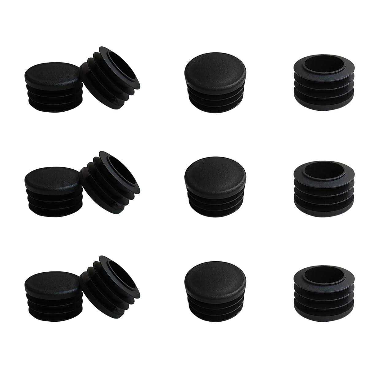 Round Plastic Plug Round Tubing Black Plastic Plug,Pipe Tubing End Cap for Round Tube Furniture Finishing Plug - Zenithce