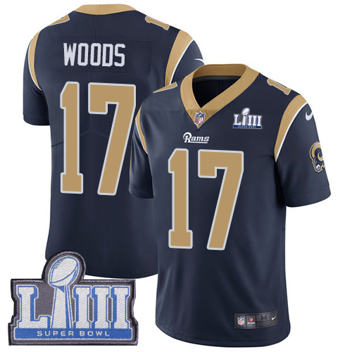 Los Angeles Rams #17 Robert Woods Navy Blue Super Bowl LIII Vapor Untouchable Limited Stitched Jersey - Zenithce