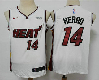 Miami Heat #14 Tyler Herro White 2019 Swingman Stitched Jersey With The Sponsor Logo - Zenithce