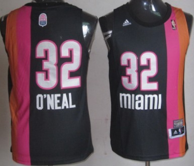 Miami Floridians #32 Shaquille O'neal ABA Hardwood Classic Swingman Black Jersey - Zenithce