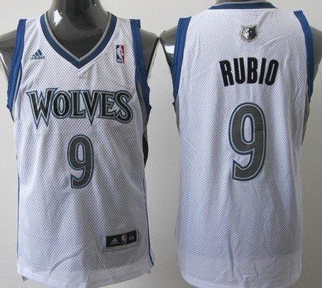 Minnesota Timberwolves #9 Ricky Rubio White Swingman Jersey - Zenithce