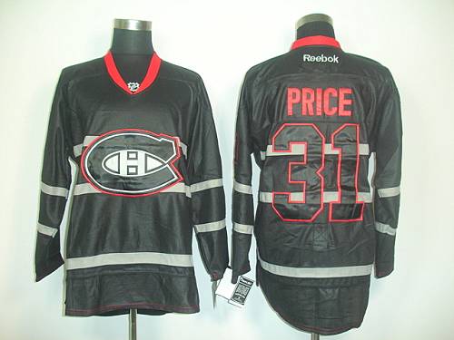 Canadiens #31 Carey Price Black Ice Stitched Jersey - Zenithce