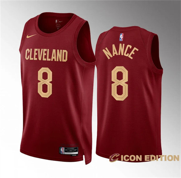 Cleveland Cavaliers #8 Pete Nance Wine Icon Edition Stitched Jersey - Zenithce