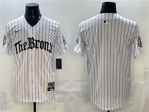 New York Yankees Blank White Pinstripe 'Gothic Legacy Edition' Vapor Premier Limited Stitched Jersey - Zenithce