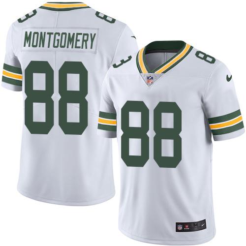 Packers #88 Ty Montgomery White Stitched Limited Rush Nike Jersey - Zenithce