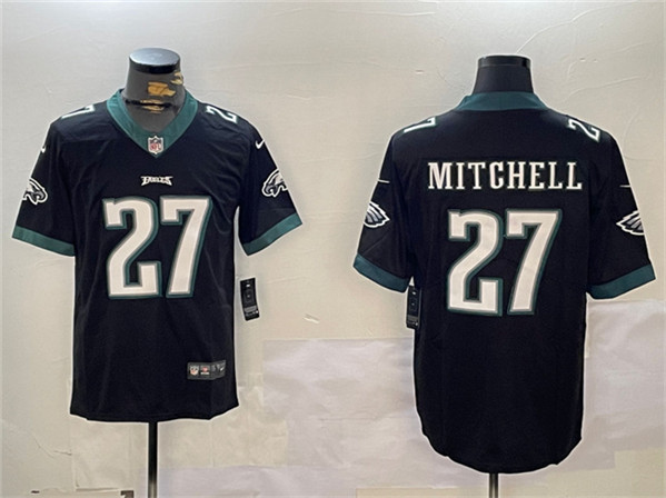 Philadelphia Eagles #27 Quinyon Mitchell Black Vapor Untouchable Limited Stitched Jersey - Zenithce